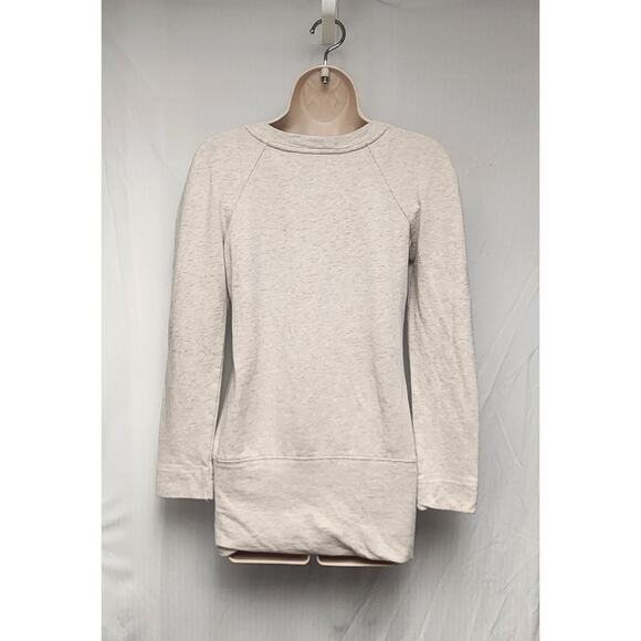 BCBGENERATION Wool Blend Ivory Cable Ruffle Shoulder Tunic Sweater XS - Picture 4 of 6